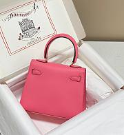 Hermes Kelly Vert Very Pink Epsom Mini 20 Bag - 3