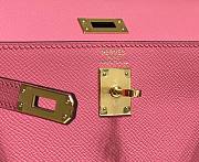 Hermes Kelly Vert Very Pink Epsom Mini 20 Bag - 2