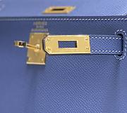 Hermes Kelly Vert Blue Epsom Mini 20 Bag - 5