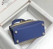 Hermes Kelly Vert Blue Epsom Mini 20 Bag - 6