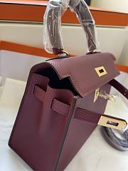 Hermes Kelly Vert Red Epsom Mini 20 Bag  - 2