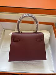 Hermes Kelly Vert Red Epsom Mini 20 Bag  - 5