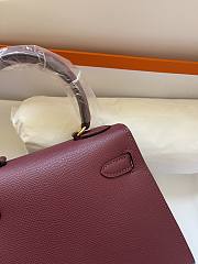 Hermes Kelly Vert Red Epsom Mini 20 Bag  - 6