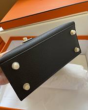 Hermes Kelly Vert Black Epsom Mini 20 Bag - 5