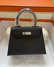 Hermes Kelly Vert Black Epsom Mini 20 Bag - 2