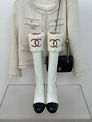 Chanel 23C white high boots 9mm - 3