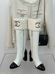 Chanel 23C white high boots 9mm - 5