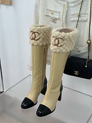 Chanel 23C beige high boots 9mm - 6