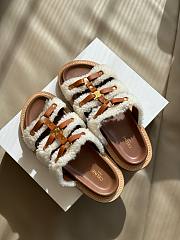 Celine shearling sandals - 1