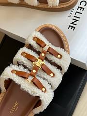 Celine shearling sandals - 6