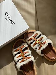 Celine shearling sandals - 5