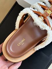 Celine shearling sandals - 3