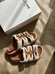 Celine shearling sandals - 2