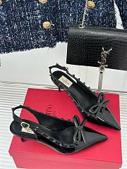 Rockstud Bow Slingback Black Patent Heels 6mm - 2