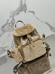 Prada re-Nylon and shearling backpack - 3