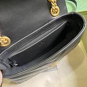 Gucci GG Marmont medium black leather double G studs bag - 4