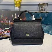 DOLCE & GABBANA Small Black Dauphine Sicily Bag - 1