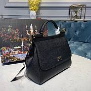 DOLCE & GABBANA Small Black Dauphine Sicily Bag - 4