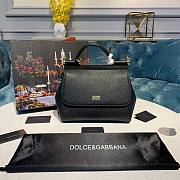 DOLCE & GABBANA Small Black Dauphine Sicily Bag - 3