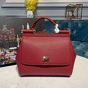 DOLCE & GABBANA Small Red Dauphine Sicily Bag - 1