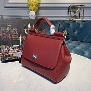 DOLCE & GABBANA Small Red Dauphine Sicily Bag - 6