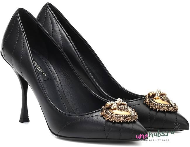 Dolce & Gabbana Devotion matelasse leather heels - 1