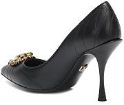 Dolce & Gabbana Devotion matelasse leather heels - 3