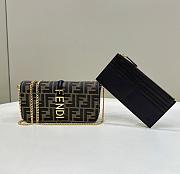 Fendi Fendigraphy brown FF fabric chain wallet - 6