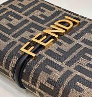 Fendi Fendigraphy brown FF fabric chain wallet - 3