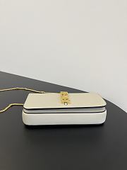 Fendi Fendigraphy white FF fabric chain wallet - 5