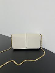 Fendi Fendigraphy white FF fabric chain wallet - 2