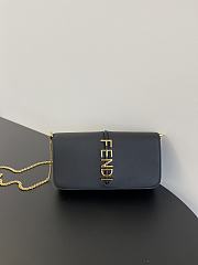 Fendi Fendigraphy black FF fabric chain wallet - 1