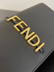 Fendi Fendigraphy black FF fabric chain wallet - 2