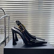 YSL Lee black patent leather slingback pumps  - 1