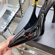 YSL Lee black patent leather slingback pumps  - 5