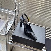 YSL Lee black patent leather slingback pumps  - 2