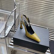 YSL Lee yellow patent leather slingback pumps - 6