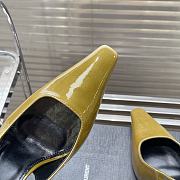 YSL Lee yellow patent leather slingback pumps - 4