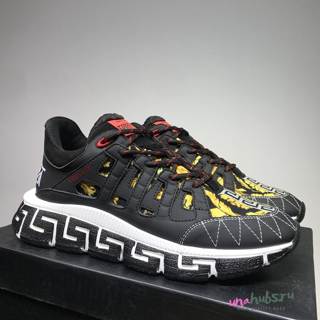 VERSACE Leather Trigreca Sneakers - 1