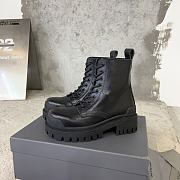 Balenciaga black painted strike boots - 5