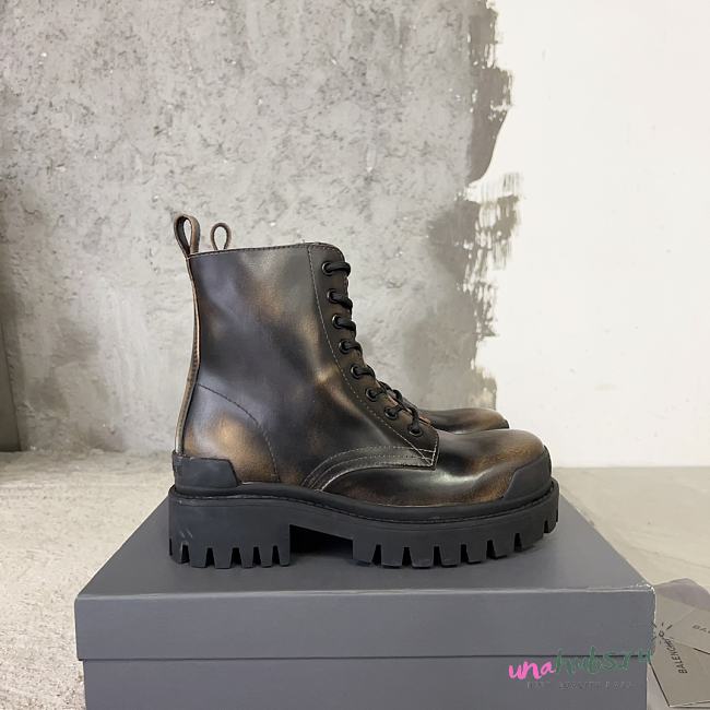 Balenciaga yellow painted strike boots - 1