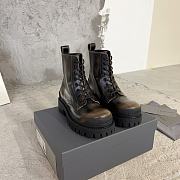 Balenciaga yellow painted strike boots - 4