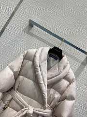 Louis Vuitton White Monogram Jacquard Puffer Wrap Coat - 6