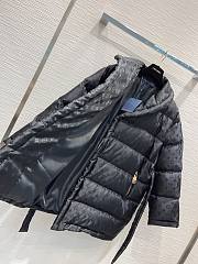 Louis Vuitton Black Monogram Jacquard Puffer Wrap Coat - 5