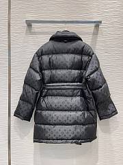 Louis Vuitton Black Monogram Jacquard Puffer Wrap Coat - 2