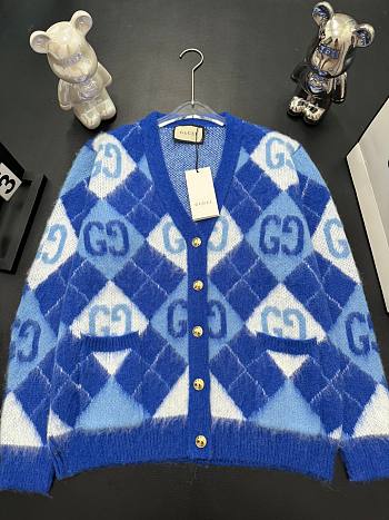 Gucci blue wool coat 