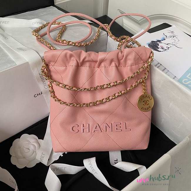 Chanel 22 mini pink tote bag AS3980 - 1