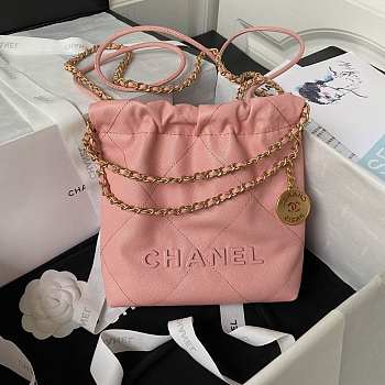 Chanel 22 mini pink tote bag AS3980