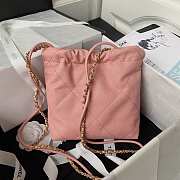 Chanel 22 mini pink tote bag AS3980 - 4