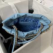 Chanel 22 mini blue tote bag AS3980 - 4